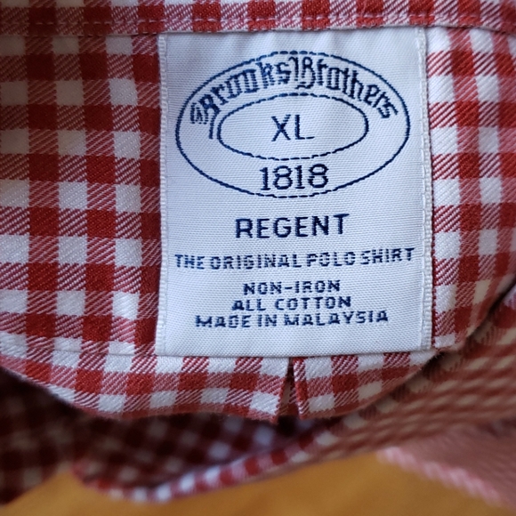 XL Brooks Brothers Regent Shirt Extra L Cotton Red - Picture 6 of 8